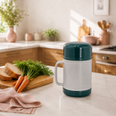 0.6L (18 oz) Insulated Food Jar, Double Lid Vacuum Insulated Food Container, Leakproof Thermal Lunch Jar for Soup