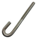 4 Pc Set Marine T316 Stainless Steel J Bolt Spring Hook, J-Bolt J Hook Hardware for Rope, Chain, Cable, Dock