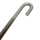 4 Pc Set Marine T316 Stainless Steel J Bolt Spring Hook, J-Bolt J Hook Hardware for Rope, Chain, Cable, Dock