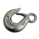 4 Pc Set Marine Drop Forged T316 Stainless Steel Eye Slip Hook, Heavy Duty Rigging Hook for Chain, Rope, Cable, Dock
