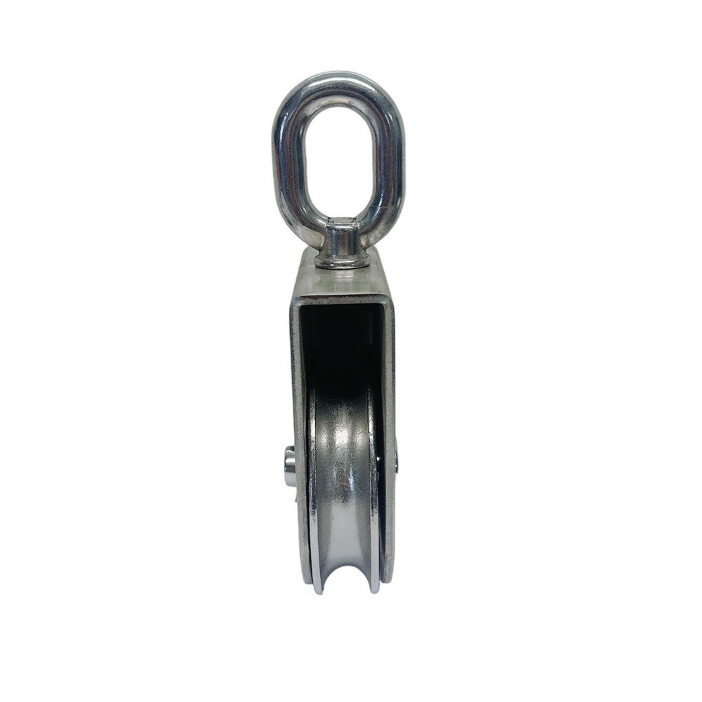 4 Pc Set Marine Stainless Steel Sheave Square Block for Rope Wire Pulley, Boat Rigging Pulley Block for Cable, Rope, Dock