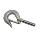 4 Pc Set Marine Stainless Steel Threaded Shank Hook, Drop Forged Hook Various Sizes for Boat, Dock, Rope, Chain