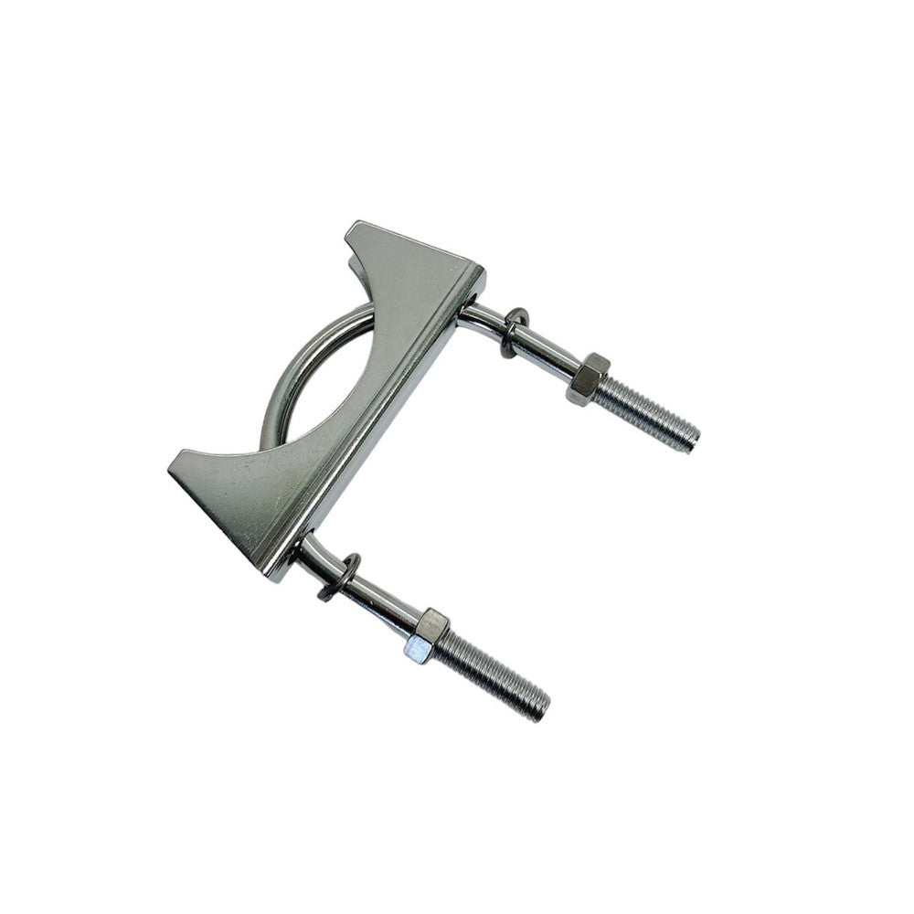 4 Pc Set Marine Stainless Steel Round U-Bolt Exhaust Clamp, Pipe U Bolt Clamp for Boat, Trailer, Automotive
