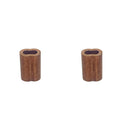 10 Pc Set Copper Wire Rope Swage Crimp Sleeves, Duplex Oval Crimping Clips for Cable Wire Rope, Loop Ends