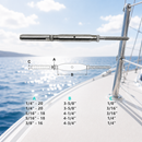 4 Pc Set Marine T316 Stainless Steel Threaded Lag and Swage Stud Turnbuckle, Cable Wire Rope Tensioner