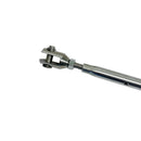 4 Pc Set Marine T316 Stainless Steel Thread Fork and Swage Stud Turnbuckle for Cable Wire, Wire Rope Railing Tensioner