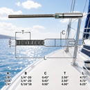 4 Pc Set Stainless Steel T316 Fully Threaded Push and Go Swageless Stud for Cable Wire, Marine Cable Railing