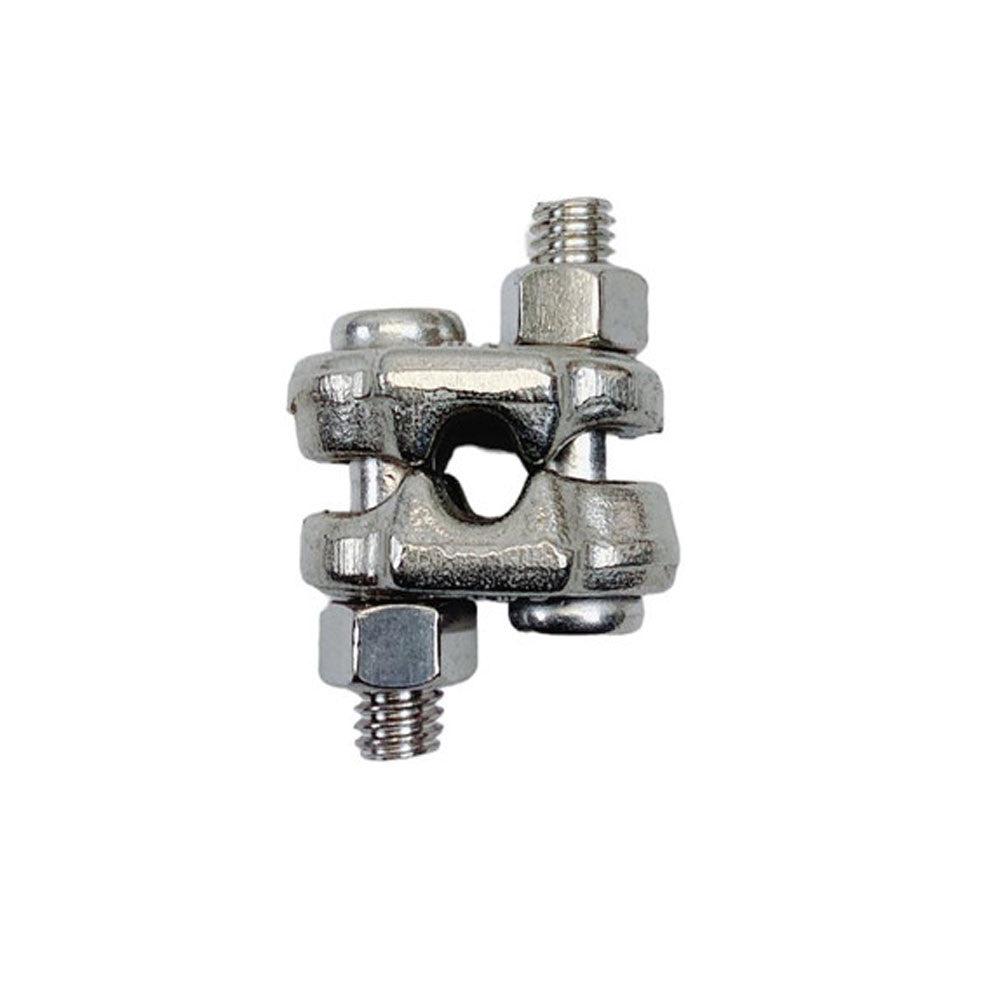 4 Pc Set Marine T316 Stainless Steel Drop Forged Fist Clip Wire Rope Clip, Cable Clamp Rigging Hardware for Boat, Dock