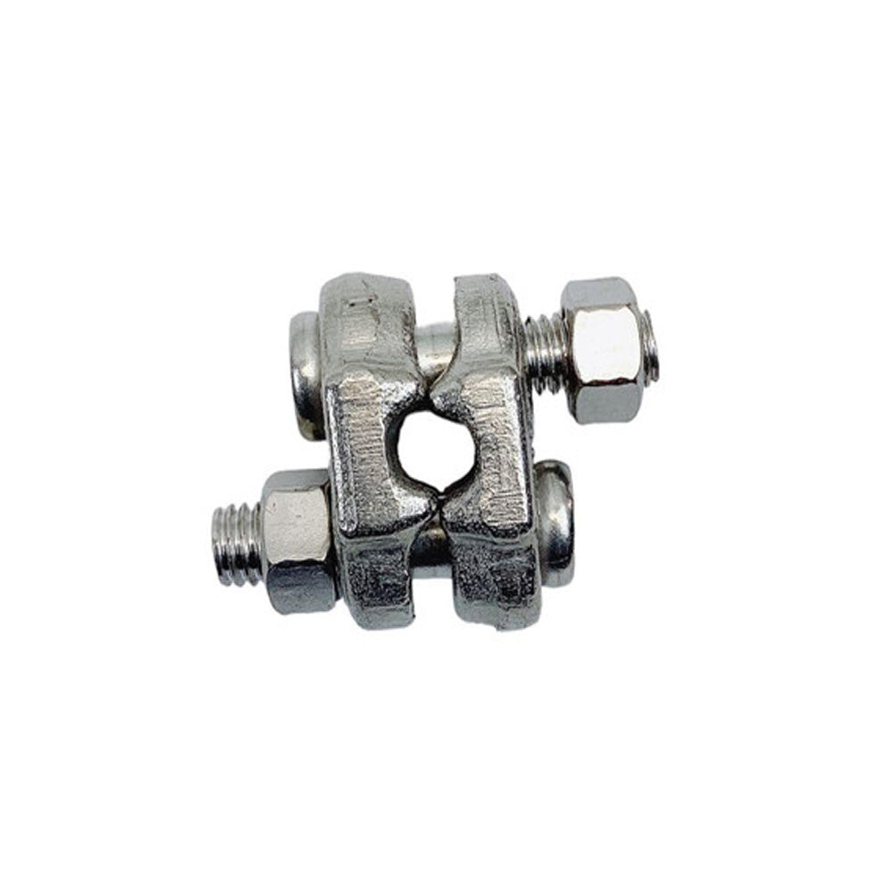 4 Pc Set Marine T316 Stainless Steel Drop Forged Fist Clip Wire Rope Clip, Cable Clamp Rigging Hardware for Boat, Dock