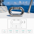 4 Pc Set Marine T316 Stainless Steel Connecting Links, Chain Connector Links for Boat, Dock, Rigging, Anchor Chain