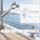 4 Pc Set Marine T316 Stainless Steel Drop Forged Swage Jaw Open Socket, Wire Rope Cable Rigging Fitting for Boat, Dock, and Deck Use