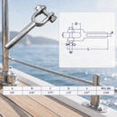 4 Pc Set Marine T316 Stainless Steel Drop Forged Swage Jaw Open Socket, Wire Rope Cable Rigging Fitting for Boat, Dock, and Deck Use