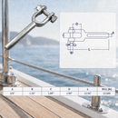 4 Pc Set Marine T316 Stainless Steel Drop Forged Swage Jaw Open Socket, Wire Rope Cable Rigging Fitting for Boat, Dock, and Deck Use