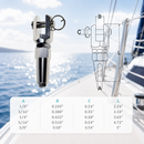 4 Pc Set Marine T316 Stainless Steel Swageless Jaw Terminal for Cable Wire Rail, Wire Rope Railing Fitting for Deck, Dock, and Outdoor Use