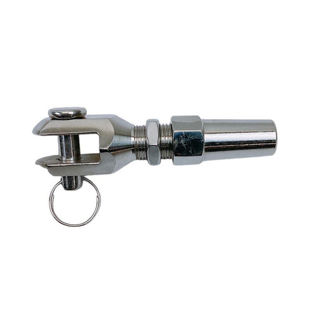 4 Pc Set Marine T316 Stainless Steel Swageless Jaw Terminal for Cable Wire Rail, Wire Rope Railing Fitting for Deck, Dock, and Outdoor Use