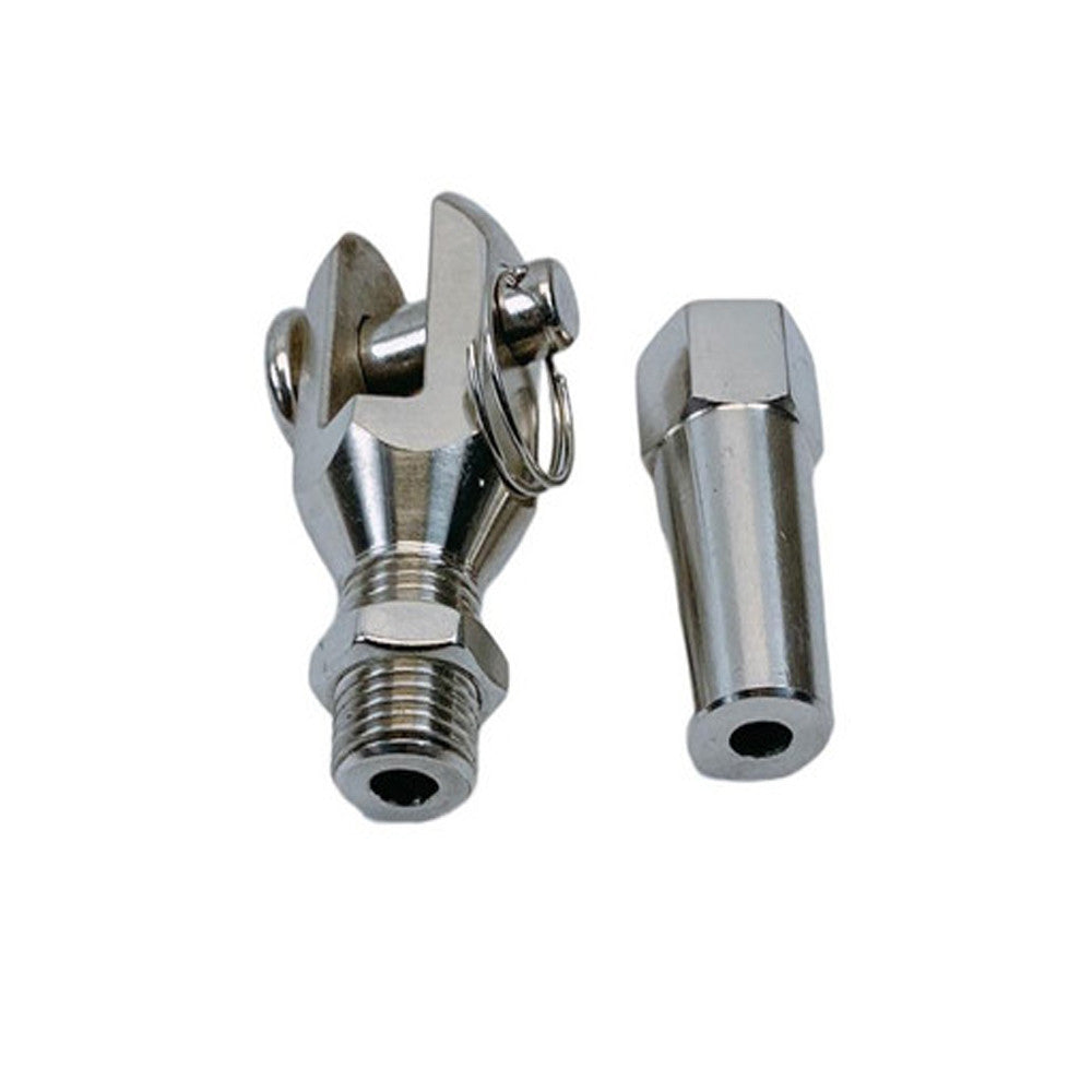 4 Pc Set Marine T316 Stainless Steel Swageless Jaw Terminal for Cable Wire Rail, Wire Rope Railing Fitting for Deck, Dock, and Outdoor Use
