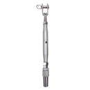 4 Pc Set Stainless Steel T316 Cable Jaw Swageless Pipe Turnbuckle, Wire Rope Railing Tensioner for Marine, Deck, and Outdoor Use