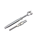 4 Pc Set Stainless Steel T316 Cable Jaw Swageless Pipe Turnbuckle, Wire Rope Railing Tensioner for Marine, Deck, and Outdoor Use