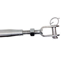 4 Pc Set Stainless Steel T316 Cable Jaw Swageless Pipe Turnbuckle, Wire Rope Railing Tensioner for Marine, Deck, and Outdoor Use