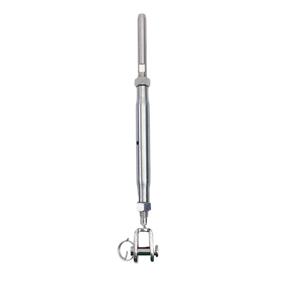 4 Pc Set Marine T316 Stainless Steel Cable Jaw and Swage Stud Turnbuckle, Threaded Wire Rope Tensioner for Boat, Dock, Deck, and Railing