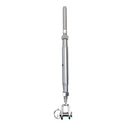 4 Pc Set Marine T316 Stainless Steel Cable Jaw and Swage Stud Turnbuckle, Threaded Wire Rope Tensioner for Boat, Dock, Deck, and Railing