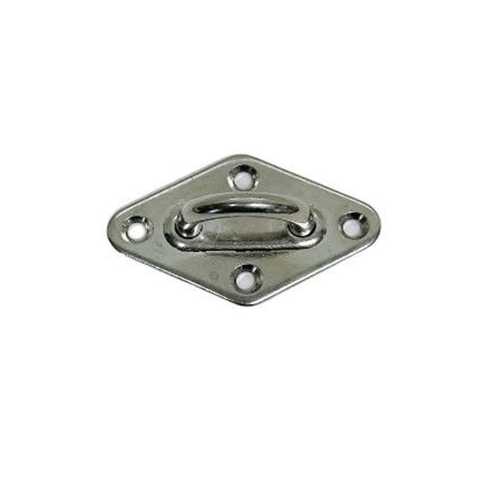 4 Pc Set Marine Light Duty T304 Stainless Steel Diamond Pad Eye, Welded Eye Pad Lift for Boat, Dock, Deck, and Outdoor Hardware