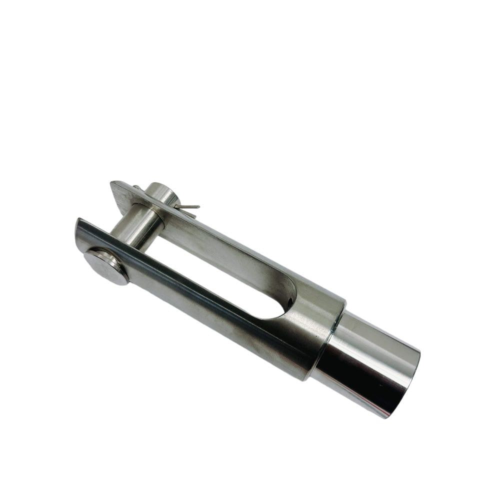 4 Pc Set Marine T316 Stainless Steel Left Handed Threaded Yoke End, Clevis Fork End Fitting for Boat, Dock