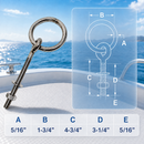 4 Pc Set Marine T304 Stainless Steel Ring Eye Bolt Shoulder Bolt, Lifting Eye Fastener for Boat, Dock, Deck, and Outdoor Hardware