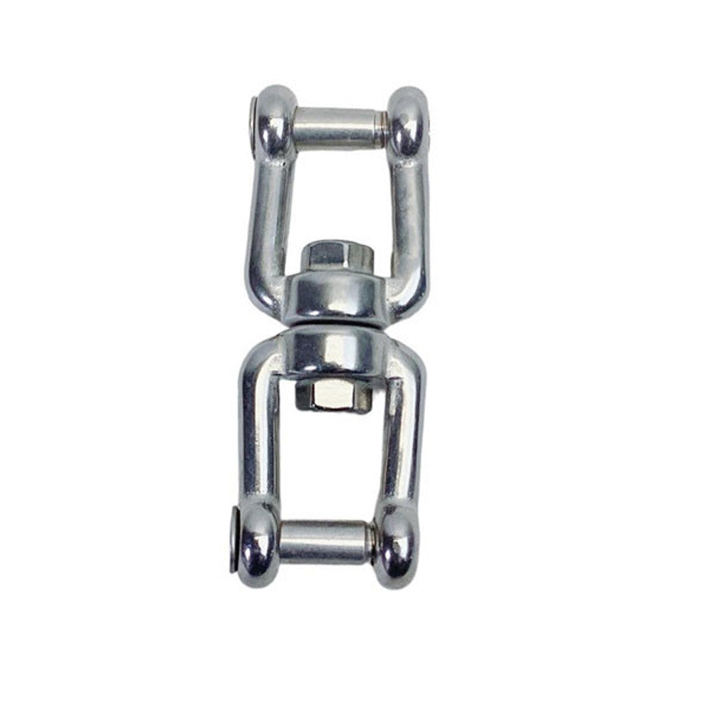 4 Pc Set Marine T316 Stainless Steel Jaw Jaw Swivel Shackle Anchor Connector, Flush Pin Chain and Rigging Link for Boat and Dock Use