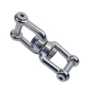 4 Pc Set Marine T316 Stainless Steel Jaw Jaw Swivel Shackle Anchor Connector, Flush Pin Chain and Rigging Link for Boat and Dock Use