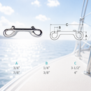 4 Pc Set Marine T316 Stainless Steel Double Bolt Snap Hook, Eye Bolt Hook Snap Lock for Rope, Chain, Cable, and Rigging