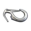 4 Pc Set Marine T316 Stainless Steel Wire Lever Open End Snap, Quick Release Snap Hook for Rope, Chain, Cable, and Rigging