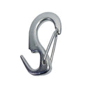 4 Pc Set Marine T316 Stainless Steel Wire Lever Open End Snap, Quick Release Snap Hook for Rope, Chain, Cable, and Rigging