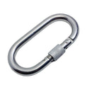 4 Pc Set Marine T316 Stainless Steel Oval Snap Spring Hook with Lock Nut, Safety Snap Hook for Rope, Chain, Cable, and Rigging