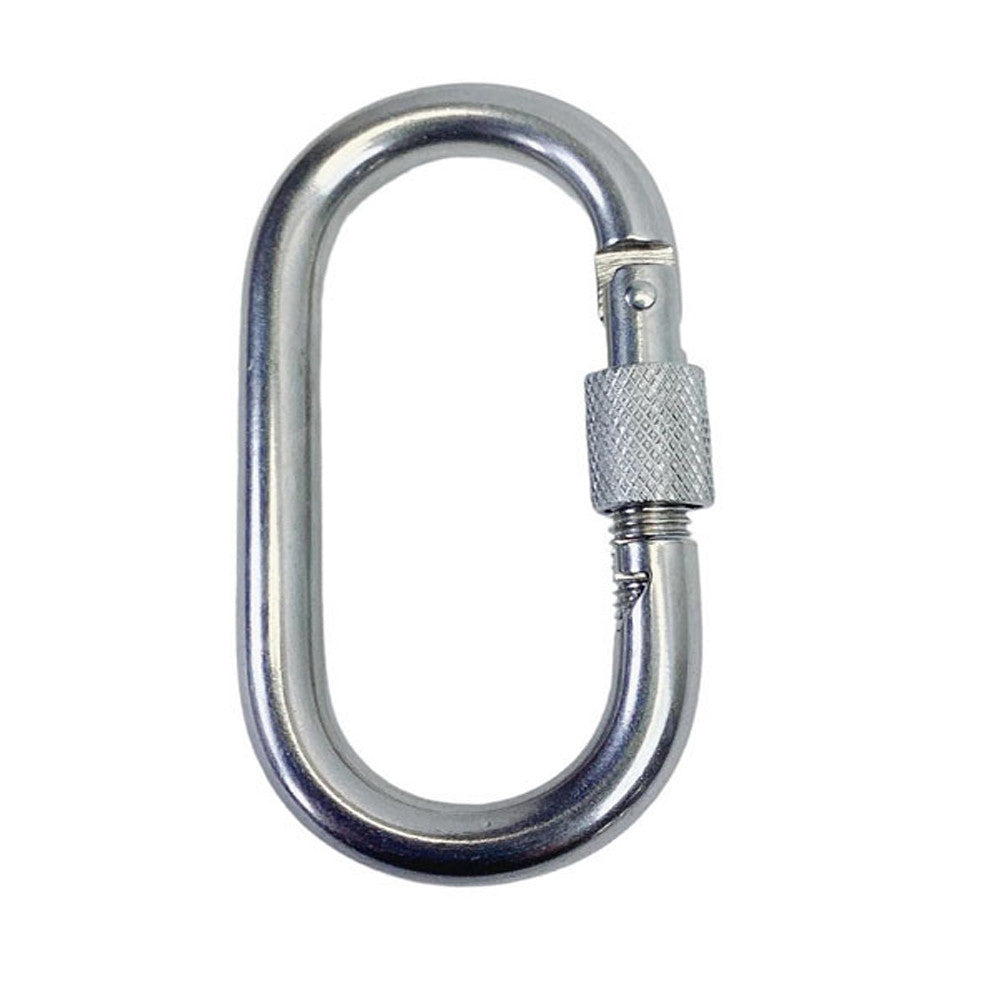4 Pc Set Marine T316 Stainless Steel Oval Snap Spring Hook with Lock Nut, Safety Snap Hook for Rope, Chain, Cable, and Rigging
