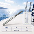 4 Pc Set Marine T316 Stainless Steel Hand Swage Stud, Swage Terminal Cable Rail Fitting for Deck, Dock, and Wire Rope Railing