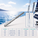 4 Pc Set Marine T316 Stainless Steel Lifeline Threaded Stud RH, Cable Rail Wire Rope Terminal Fitting for Deck and Rigging