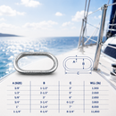 Marine T316 Stainless Steel Master Link, Drop Forged Non-Magnetic Rigging Connector for Chain, Rope, Cable, and Boat Hardware