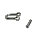 4 Pc Set Marine T316 Stainless Steel D Shackle with Hex Sink Screw Pin, Marine Grade Rigging Shackle for Chain, Rope, and Cable
