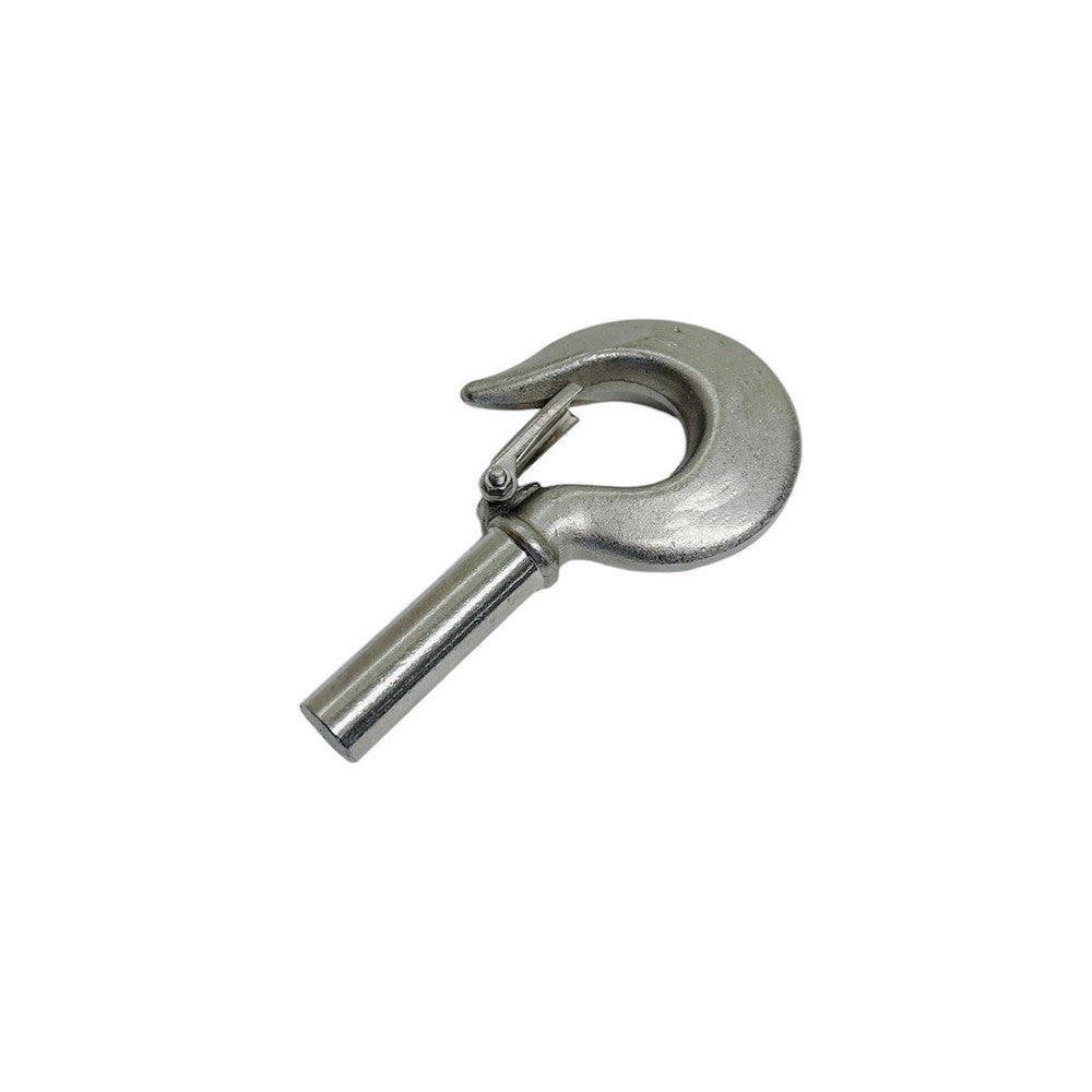 4 Pc Set Marine T316 Stainless Steel Shank Hook, Drop Forged Rigging Hook for Chain, Cable, Rope, Boat, Dock