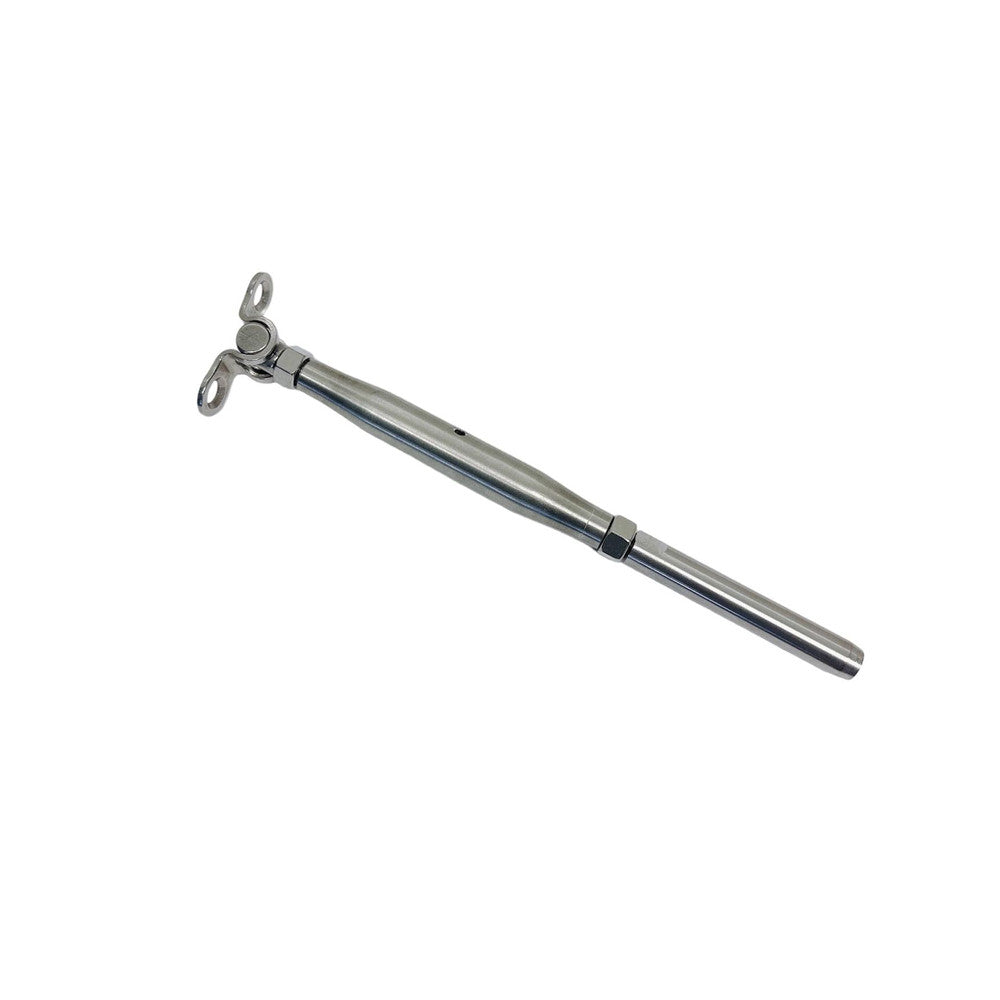 4 Pc Set Marine T316 Stainless Steel Deck Toggle & Swage Stud Turnbuckle, Cable Wire Tensioner for Boat, Deck, and Railing Systems
