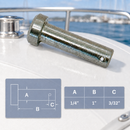 5 Pc Set Marine 316 Stainless Steel Clevis Pin, Round Pin Hitch Hardware for Yacht, Sailing, Rigging, and Deck Fittings