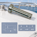 5 Pc Set Marine 316 Stainless Steel Clevis Pin, Round Pin Hitch Hardware for Yacht, Sailing, Rigging, and Deck Fittings