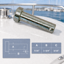 5 Pc Set Marine 316 Stainless Steel Clevis Pin, Round Pin Hitch Hardware for Yacht, Sailing, Rigging, and Deck Fittings