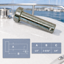 5 Pc Set Marine 316 Stainless Steel Clevis Pin, Round Pin Hitch Hardware for Yacht, Sailing, Rigging, and Deck Fittings