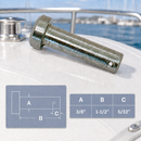 5 Pc Set Marine 316 Stainless Steel Clevis Pin, Round Pin Hitch Hardware for Yacht, Sailing, Rigging, and Deck Fittings