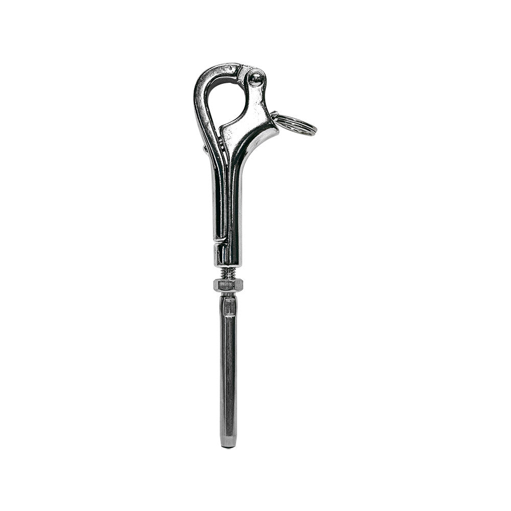 10 Pc Set Marine T316 Stainless Steel Pelican Hook for Cable Wire, Boat Shackle Connector for Lifeline, Rigging, and Deck Hardware