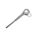 10 Pc Set Marine T316 Stainless Steel Pelican Hook for Cable Wire, Boat Shackle Connector for Lifeline, Rigging, and Deck Hardware