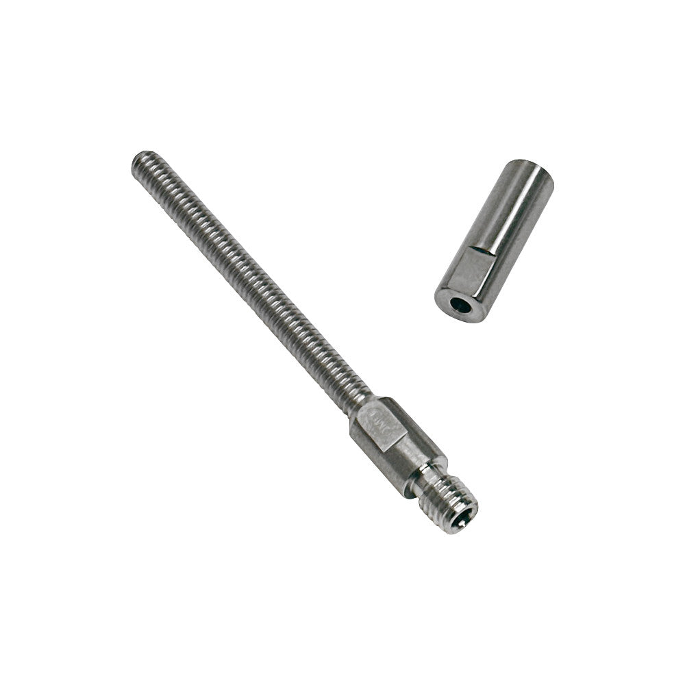 10 Pc Set T316 Stainless Steel Swageless Stud 1/4" Full Thread for 1/8" and 3/16" Cable Wire, Marine Grade Cable Railing Fitting