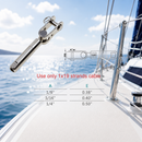 4 Pc Set Marine T316 Stainless Steel Push And Go Swageless Toggle, Cable Wire Railing Terminal for Deck, Dock, Stair, and Rail Systems